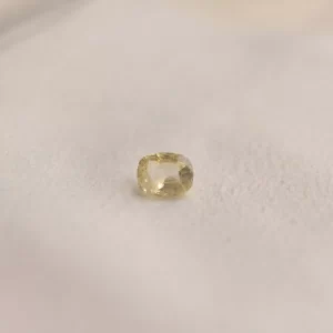 Pale Yellow Sapphire - Cushion/Oval Hybrid