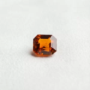 Hessonite Garnet (Gomed) - Deep Orange Octagon