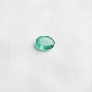 Natural Emerald (Panna) - Oval Cut with Jardin